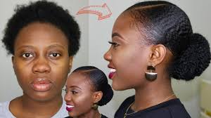 To achieve this hair style, place your locs into a ponytail and split into two sections. She Did It Again Sleek Faux Bun On Short 4c Natural Hair Tutorial Youtube