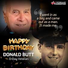Happy 100th birthday to D-Day veteran Donald Butt, who joined the Royal  Marines