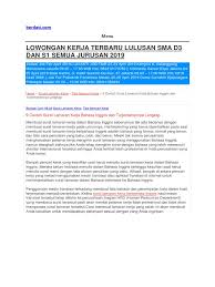 Harapan kami, semoga dengan kumpulan contoh surat lamaran kerja bahasa inggris untuk 30+ profesi ini, cita cita meraih pekerjaan impian akan iklan lowongan di situ jelas mengharapkan calon pelamar menguasai bahasa inggris dan mengirimkan lamaran dalam bahasa. Download Contoh Iklan Lowongan Pekerjaan Dalam Bahasa Inggris Dan