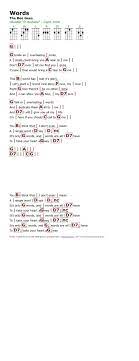 Words The Bee Gees Guitar Chords And Lyrics Ukulele Chords Songs Lyrics And Chords