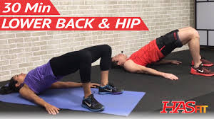 Tight hips restrict movement and can cause back or knee pain. 30 Min Exercises For Lower Back And Hip Pain Relief Stretches For Lower Back Pain Exercises Youtube