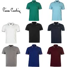 Pierre cardin white logo t shirt 3xl. Pierre Cardin Tipped Polo Shirt Mens Top Tee Casual Collar T Shirt Ebay