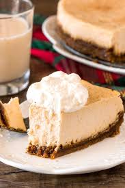 Eggnog Cheesecake Recipe Eggnog Cheesecake Chilled Desserts Snack Cake