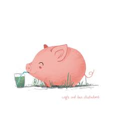Suzie Illustrates On Twitter Cute Cartoon Drawings Pig Illustration Cute Illustration