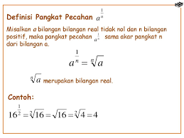 Untuk membuat simbol tanda 1/2 (setengah) di microsoft excel sebenarnya ada beberapa cara, bisa menggunakan tanda kutip satu (') sebelum angkanya misalnya pada cell c7 diketik '1/2 (tanda kutif 1 kemudian angka 1/2) seperti gambar berikut ini: Bab 1 Bentuk Pangkat Akar Dan Logaritma Ppt Download