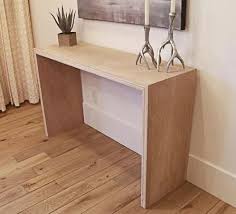 Diy Plywood Waterfall Console Table Diy Console Table Console Table Decorating Diy Console