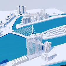 Kattestaart On Instagram Erasmusbrug In Rotterdam Lowpoly Rotterdam Evening Night Rdam Building Art C4d Cinema4d Motion Maxon Photoshop Photoof