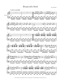 Another rush midi, i put some effort for making this video :d!!! David Bruce Despicable Rush Sheet Music For Piano 8notes Com