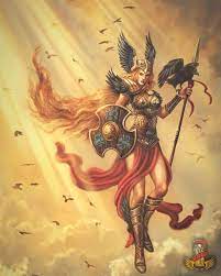 an angel that uses elemental bullets and nitro motor to control the battlefield. flies through the battlefield with the nitro motor and attacks enemies with elemental bullets. Une Valkyrie Valkyrie Tattoo Character Art Valkyrie