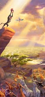 Hd Wallpaper River Art Painting Disney Sun Paintings Rock River Picture Colorful Drawings Animation Oscar Gramm Le Roi Lion Disney World Disney