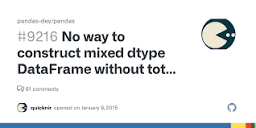 No way to construct mixed dtype DataFrame without total copy ...