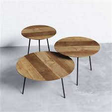 Find the latest designer fashion &. Urban Woodcraft Round Coffee Tables With Pin Legs 3 Pieces Wood Rona