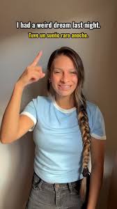 Learn how to signs “I had a weird dream last night.” in ASL & LSM , #reels  #asl #lsm #signlanguage