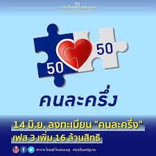 มาตรการ คนละครึ่งเฟส 3 จะให้เงินช่วยเหลือในการใช้จ่ายคนละครึ่ง คนละ 3,000 บาท โควต้า 31 ล้านคน ใช้จ่ายวันละไม่เกิน 150 บาท คิดเป็นวงเงินงบประมาณ. 3zz5xxouepimxm