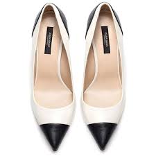 Zara Two Tone Black And White Court Shoes Shoeperwoman Liked On Polyvore Featuring Shoes Pumps Black And White Pumps Black Shoes Heels Fashion Shoes Heels