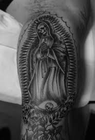 La Santa Muerte Mary Tattoo Virgin Mary Tattoo Aztec Tattoo Designs