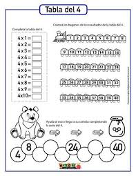 Tabla 4 Ensino De Matematica Matematica Divertida Fichas De Exercicios De Matematica