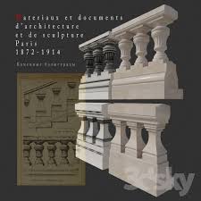 Stone Balustrade 2 In 2020 Decorative Plaster 3d Model Stone