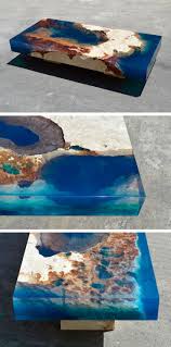 Lagoon Table By Alexandre Chapel In Door De Oceaan Geinspireerd Is Deze Tafel Van Hout Marmer En Ha Woodworking Projects Diy Diy Coffee Table Furniture Design