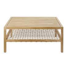 table basse de jardin en resine tressee et acacia massif maupiti maisons du monde table basse jardin table basse mobilier jardin