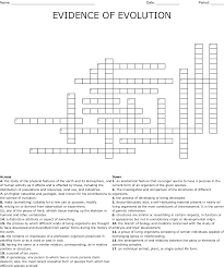 This webquest is to expand the knowledge of natural selection and evolution. Crossword Mysteries Evidence Of Evolution Crossword Puzzle Answer Key