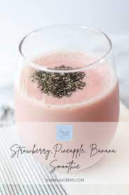 Strawberry Pineapple Banana Smoothie Shamila Sobers Recipe Banana Smoothie Banana Smoothie Recipe Pineapple Banana Smoothie