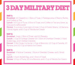 3 Day Military Diet Kelleys Blog