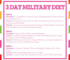 3 day military diet kelleys blog