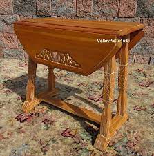 Brandt ranch oak 48 gate leg drop leaf table with horseshoe. Vintage Mid Century Brandt Ranch Oak Furniture Texas Western Cactus Table Stand Ranch Furniture Oak Furniture Oak
