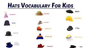 Hats Vocabulary In English By Kids Vocabulary Youtube