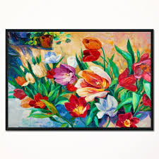 I love recycling projects and this one from tali schifer is really great. Designart Bouquet Of Colorful Flowers Large Floral Wall Art Framed Canvas Overstock 18956627