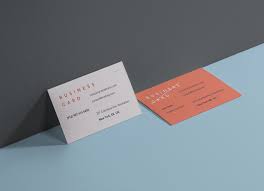 Free Landscape Front Business Card Mock Up Business Cards Mockup Psd Free Business Card Mockup