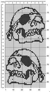 This plastic canvas ensemble celebrates the winter season with a cute snowman and birds enjoying the snowfall. 49 Plastic Canvas Skulls Ideas Plastic Canvas Plastic Canvas Patterns Canvas Patterns