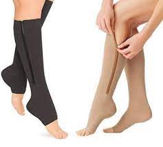 Arosetop Open Toe Zipper Compression Support Socks Toeless Stockings Zippered Compression Socks Support Socks Compression Socks