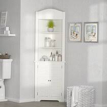 Homcom bathroom corner wall mirror storage cabinet cupboard stainless steel. Vyikuezxqza33m