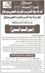 رابط التسجيل في وظيفة مراقب أمن لشركة مياه الشرب بسوهاج إعلان رقم 2 أخبار حصرية
