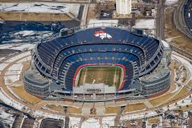 The stadium is nicknamed mile high due to the city's elevati. Invesco Field Aerial View Mapio Net