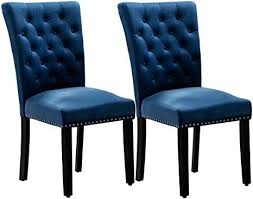 Blue kitchen & dining room chairs : Amazon Com Pekko Home Parsons Upholstered Accent Dining Chair Set Of 2 Blue Chairs Dining Chairs Accent Dining Chairs Dining Room Chairs Upholstered