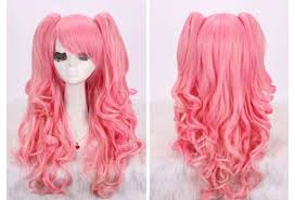 There is nothing else like this on the market and you will be sure to stand out in a crowd with this one on! Pink Curly Wavy Long Ponytail Pigtails Anime Cosplay Party Hair Wig Wigs Wish