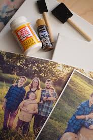A Photo Canvas Adds A Beautiful Touch To Any Room But They Can Be Quite Expensive You Can Diy It With Mod Podg Diy Canvas Photo Collage Diy Photo Collage Diy