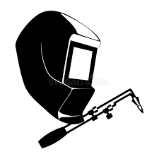 Welding helmets are most commonly used with arc welding processes such as shielded metal arc welding. Welding Black And White Simple Sign Isolated Vector Illustration Stock Vector Illustration Of Works Black 89052963