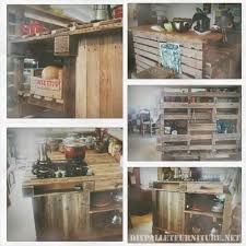 Kitchen Island Made With Pallets Decoration De Maison Rustique Meuble Palette Ilot Cuisine