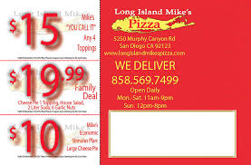 Menu Mailer Designed And Produced For Long Island Mikes Pizza In San Diego Ca Produced On 16pt Eco Friendly Card Stock With Mailer Design Brochure How To Plan