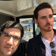 Boating is serious business. Ahoy." Adam Horowitz and Colin O'Donoghue.  (from Adam Horowitz's twitter account)