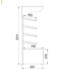 Etagere A Pain 4 Etageres 1 2 X 0 7 M Eclairage Boulangerie Patisserie