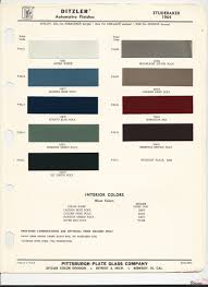 1960 To 1964 Studebaker Paint Charts In Paint Charts