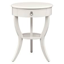 The nightstand has two spacious drawers with ample storage. Weston Home Reynold Round Side Table White Walmart Com Walmart Com