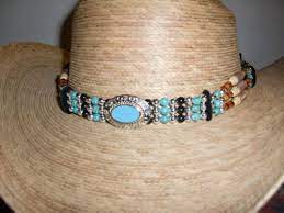 Pin By Vickie Adams On Country Girl Style Hat Band Beaded Hat Bands Western Hats