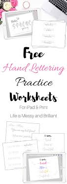 You may have seen a couple of these sheets before but hopefully this compilation. Free Hand Lettering Practice Worksheets