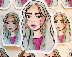 Conjunto de 9 pegatinas troqueladas de Girl Squad